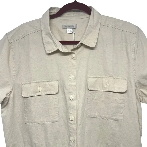 Outerknown NWT S.E.A. Organic Cotton Linen Natural Coveralls Jumpsuit Women’s XL - Picture 8 of 16